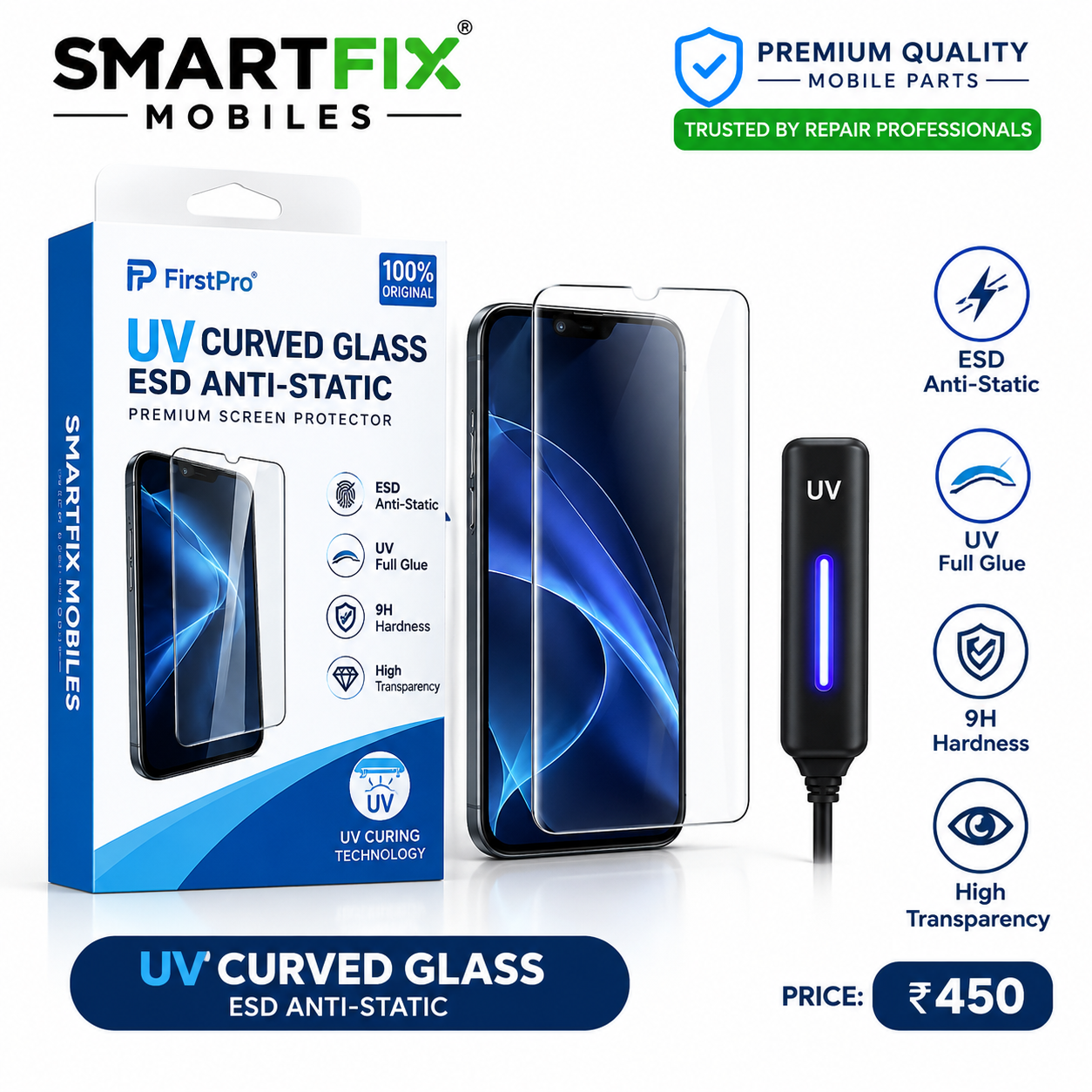 Curved display glass 